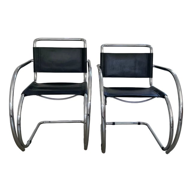 Set of Mr20 Cantilever Chairs by Ludwig Mies Van Der Rohe for Fasem, 1970s For Sale
