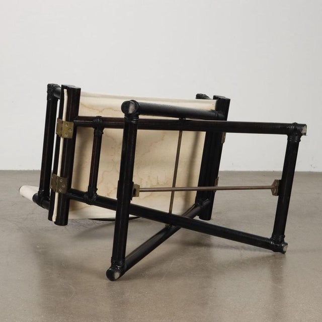 Lyda Levi Fabric Chair from McGuire, 1980s For Sale - Image 10 of 11