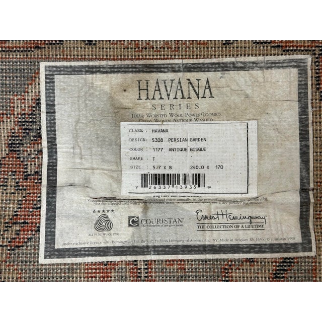 6ft X 8ft Couristan Havana Series Persian Garden Wool Area Rug For Sale - Image 12 of 12