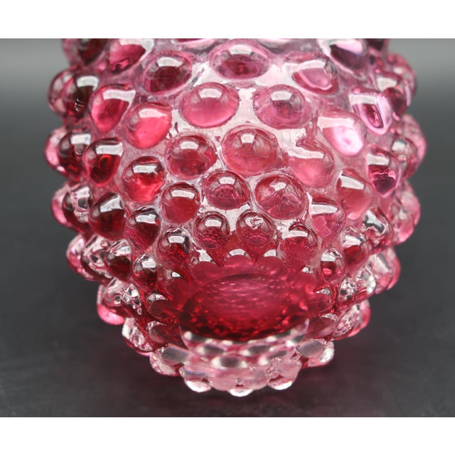 Extraordinary Pink Barovier E Toso Bugnato Vase For Sale - Image 10 of 12