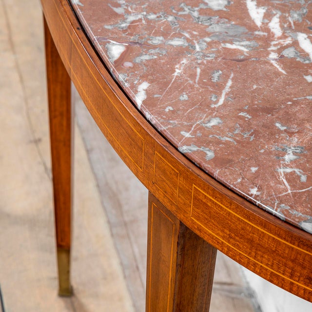 Console Table with Marble Top attributed to Paolo Buffa, 1950s For Sale - Image 4 of 7