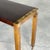 Mid-Century Italian Walnut Vanity Console with Brass Legs and Circular Mirror, 1950s For Sale - Image 13 of 17