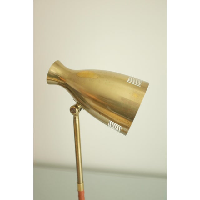 1950s 1950s Brass and Leather Table Lamp Asea For Sale - Image 5 of 10