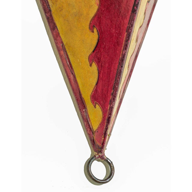 Late 20th Century Handcrafted North African Art Wall Sconce in Red and Yellow For Sale - Image 5 of 10