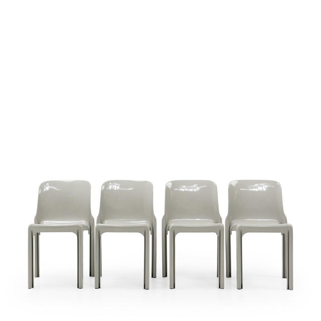 Selene Chairs by Vico Magistretti for Artemide, 1960s, Set of 4 For Sale - Image 14 of 14