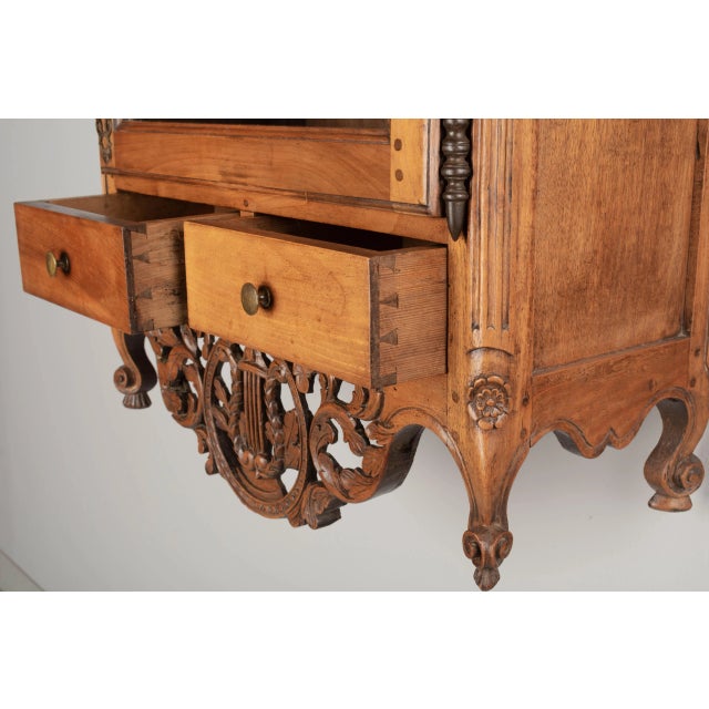 Wood 18th Century French Provencal Verrio or Wall Cabinet For Sale - Image 7 of 10