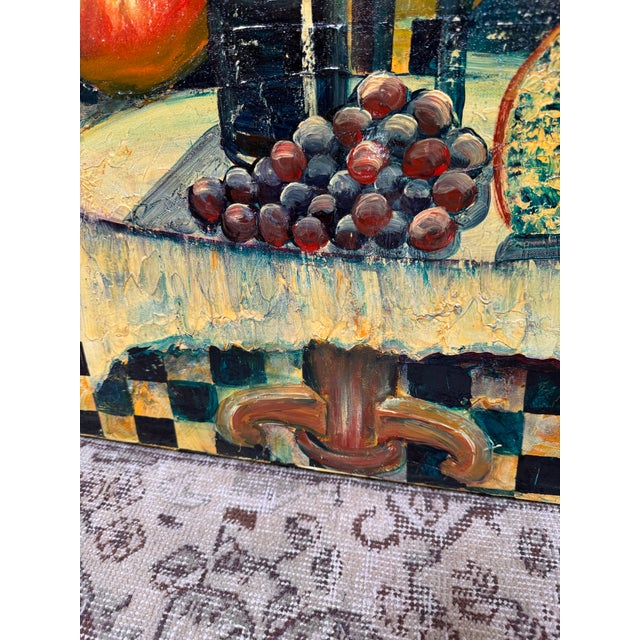 Gold The Finer Things in Life Acrylic Original Painting, Signed For Sale - Image 8 of 12