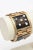 Vintage White and Brown Enamel Gold Plated Abstract Dot Link Cuff Bracelet, 1950's For Sale In Miami - Image 6 of 8