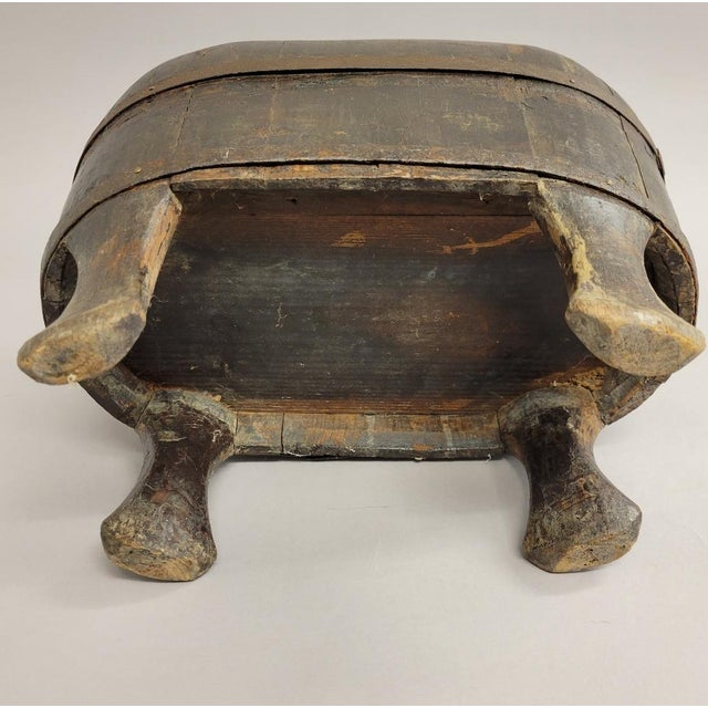 Late Qing Chinese Elmwood Foot Tub With Iron Bands, C. 1900 For Sale - Image 10 of 10
