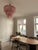 Pink Large Pink Murano Glass Prisms Tube Chandelier For Sale - Image 8 of 8