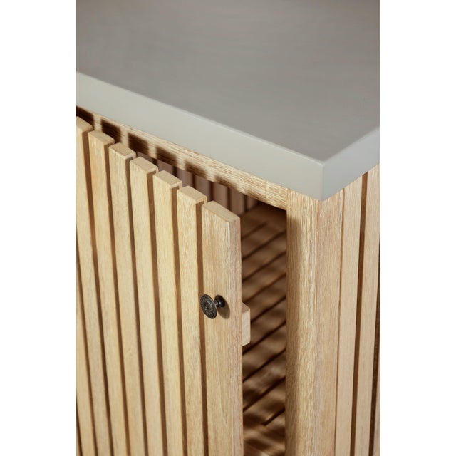 2020s Eclipse Outdoor Solid Teak Natural Look Wood Cabinet - Outdoor For Sale - Image 5 of 12