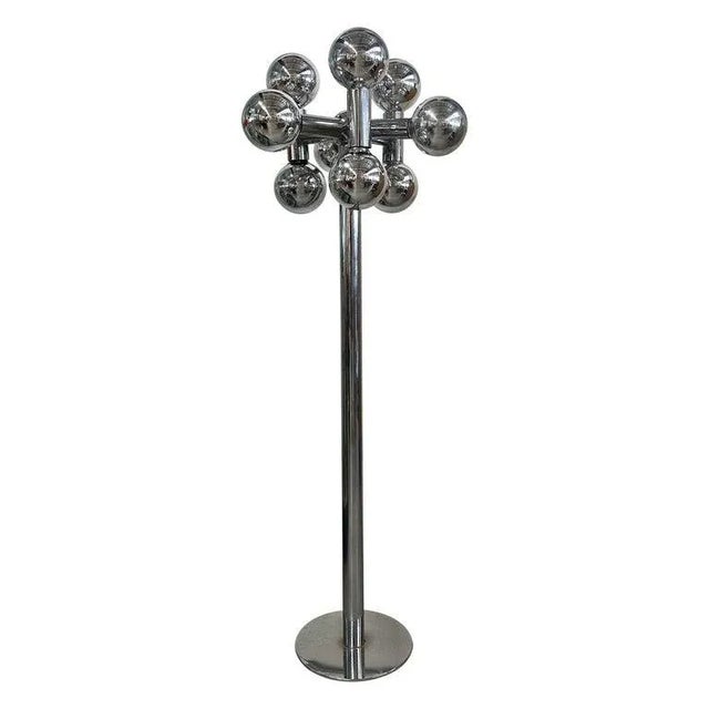 1970’s Sonneman Chrome Mirrored Globe Floor Lamp For Sale - Image 13 of 13