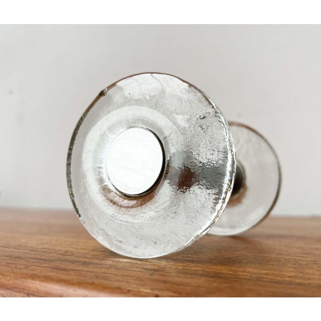 Mid-Century Modern Mid-Century Modern Space Age Glass and Metal Door Handle, Germany, 1960s For Sale - Image 3 of 18