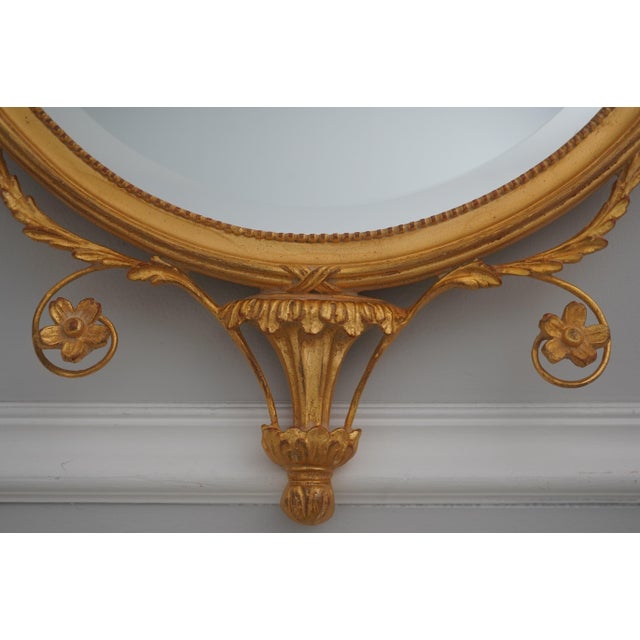 Traditional Carvers Guild Oval Gold Gilt Wall Mirror For Sale - Image 3 of 11