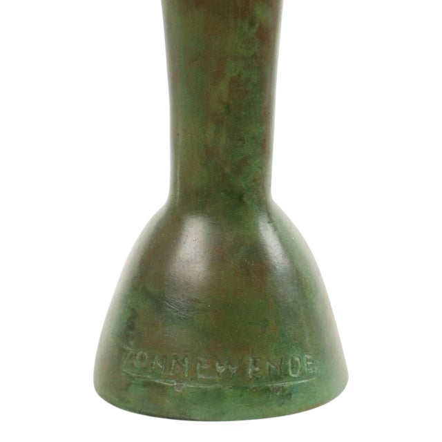 Art Deco Statue of the Virgin Mary in Bronze by Jac Van Vlijmen, 1920s For Sale - Image 10 of 18