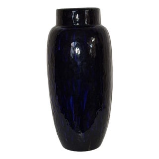 Vintage Dark Blue Number 553-38 Ceramic Vase from Scheurich, 1970s For Sale