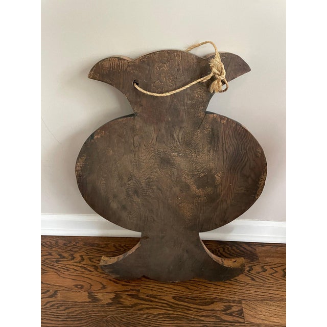 Early 20th Century Vintage Hand Carved Japanese Wooden Apothecary Trade Sign For Sale - Image 5 of 8