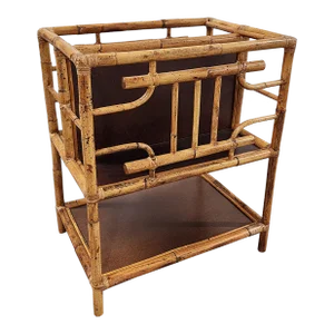 Bamboo Chippendale Style Magazine Rack