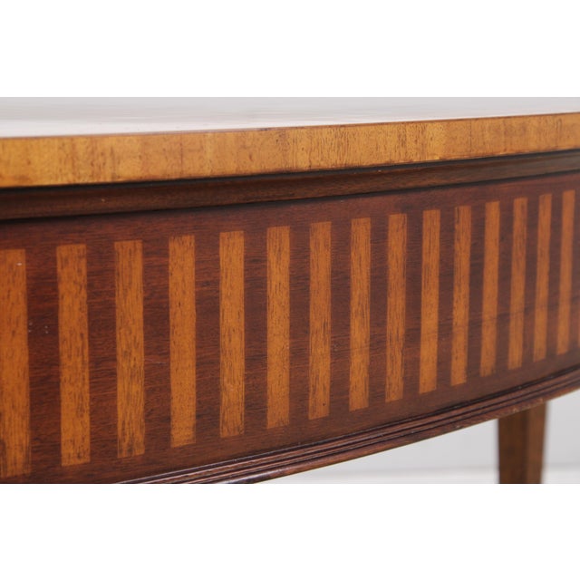 Ethan Allen Inlaid Mahogany Console Hall Table For Sale In Philadelphia - Image 6 of 18