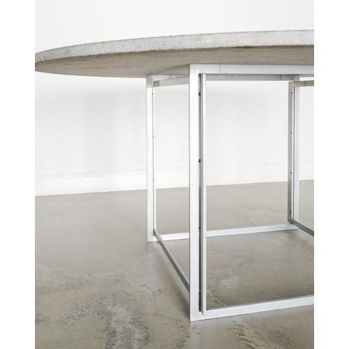 Metal Mid-Century Modern Danish PK54 Dining Table with Cipollini Marble by Poul Kjaerholm for E. Kold Christensen, 1960s For Sale - Image 7 of 10