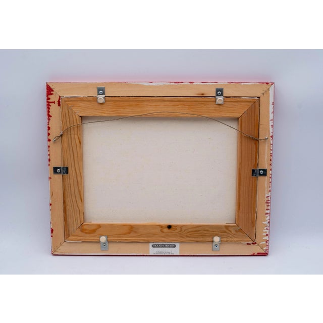 Pair of Tropical Caribbean Paintings "Red House & Bananas" and a Village (Untitled) Signed For Sale - Image 13 of 18