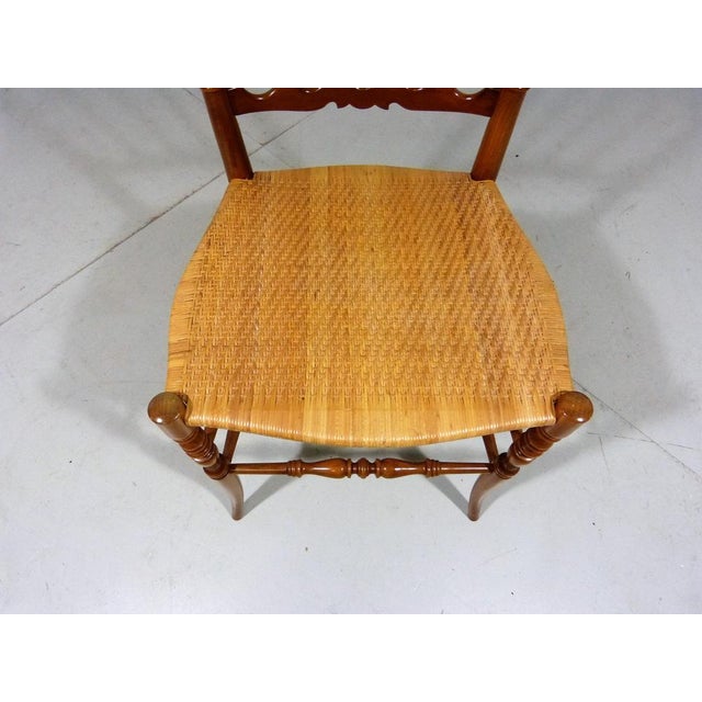 Wooden Chiavari Chair with Caned Seat, 1960s For Sale - Image 11 of 12