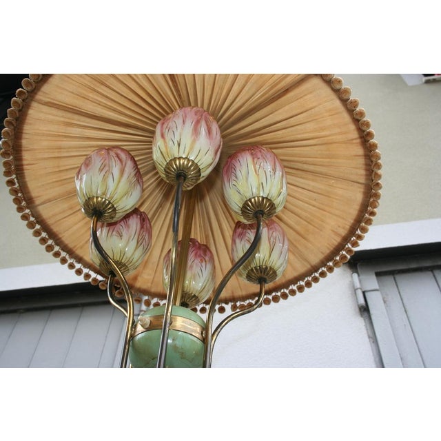 Floor Lamp in Brass and Ceramic, 1960s For Sale - Image 4 of 17