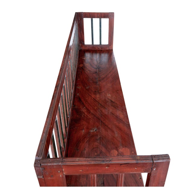 Mid 19th century rustic swedish painted pine bench circa 1860. Here we present a traditional swedish bench, complete in...