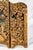 Wood Chinese Hand Carved Painted Vintage Small Three Panel Tabletop Screen Home Decor For Sale - Image 7 of 14