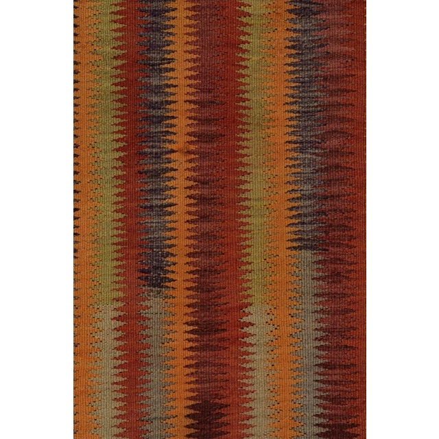 1950s 1950s Vintage Persian Kilim Rug in Colorful Stripes by Rug & Kilim For Sale - Image 5 of 7