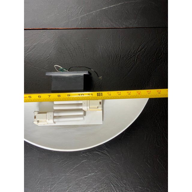 Silver 1980s Ron Rezek 17" Brushed Metal Architectural Sconce From Municipal Building For Sale - Image 8 of 9
