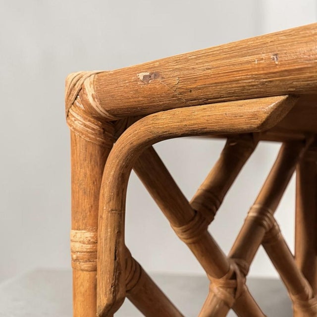 French Riviera Bamboo and Rattan Shelf, Italy, 1960s For Sale - Image 12 of 15