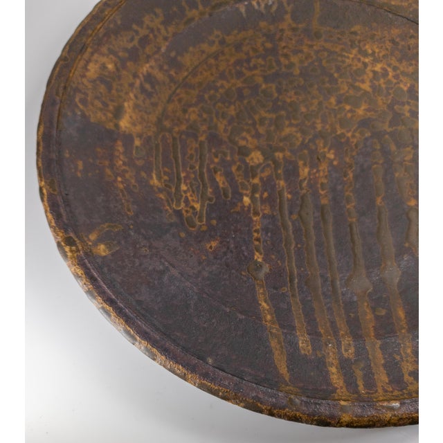 Ceramic Mid-Century Modern Contemporary Studio Art Pottery Charger by Henry Gerhardt For Sale - Image 7 of 12