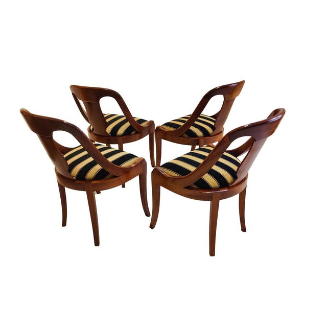 German Biedermeier Gondola Chairs, 1820, Set of 4 For Sale - Image 5 of 9