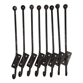 Mid-Century Modern Coat Hooks, 1960s, Set of 8 For Sale