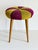 Upholstered Ash Stool, 1950s For Sale - Image 3 of 17