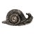 Vintage Mid-Century Modern Pewter Silver Toned Snail Salt Shaker — Figural Escargot Design For Sale