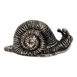 Vintage Pewter Silver Toned Snail Salt Shaker — Figural Escargot Design, Mid-Century Whimsical Tableware For Sale