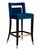 Wood Hart Navy Velvet Bar Stool For Sale - Image 7 of 7