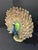 Peacock Wheel Open Statue Handmade Artwork Wildlife Bird Sculpture Decor For Sale In Los Angeles - Image 6 of 9