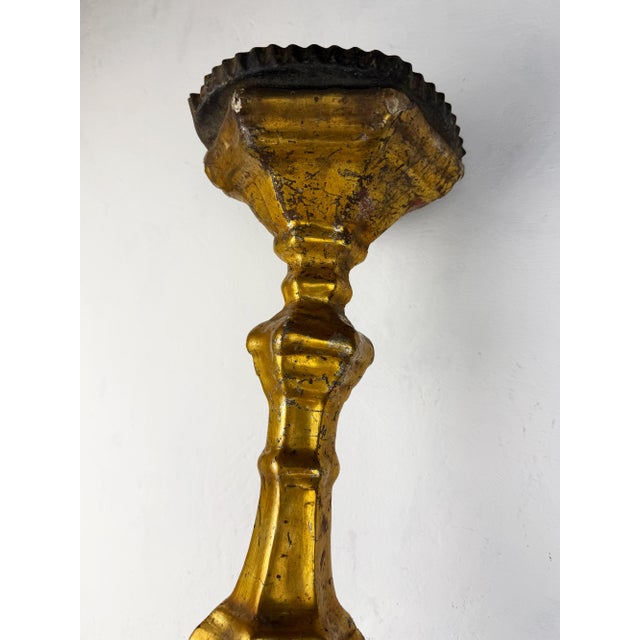 Architecture Salvage Wood Altar Candlestick For Sale - Image 9 of 18