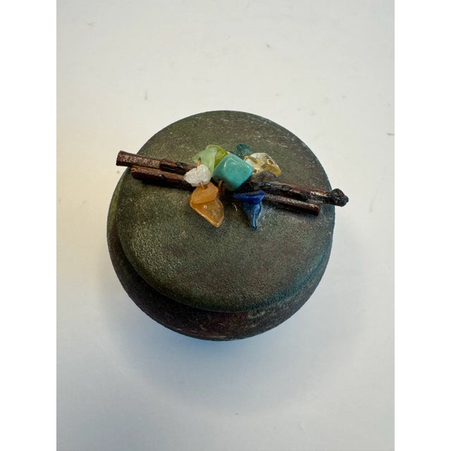 Are you a collector of Japanese style Raku pottery? Then this petite lidded jar will make a beautiful addition or a start...
