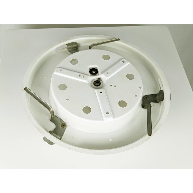 Ivory White Opaline Glass and Metal Velella Ceiling Lamp by Achille Castiglioni for Flos, 1960s For Sale - Image 8 of 10