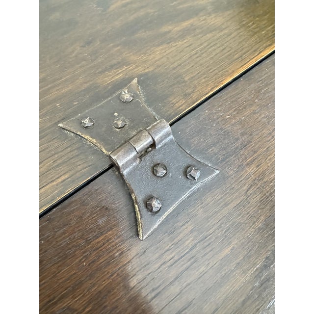 Antique Carved Oak Bible Box on Stand, Early 18th Century For Sale - Image 11 of 14