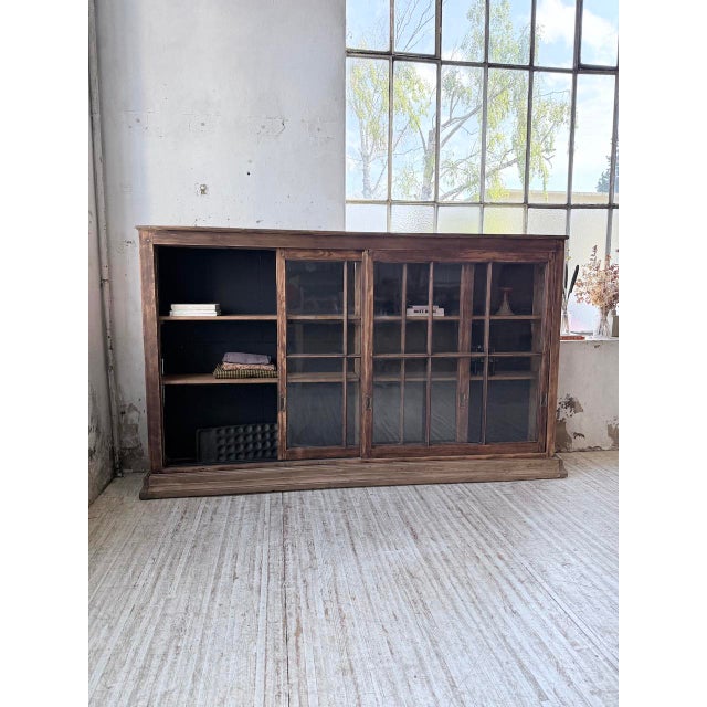 Workshop Cabinet with Glass Doors, 1950s For Sale - Image 3 of 18