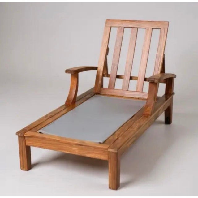 Vintage Gloster Teak Reclining Chaise Lounge For Sale - Image 4 of 8