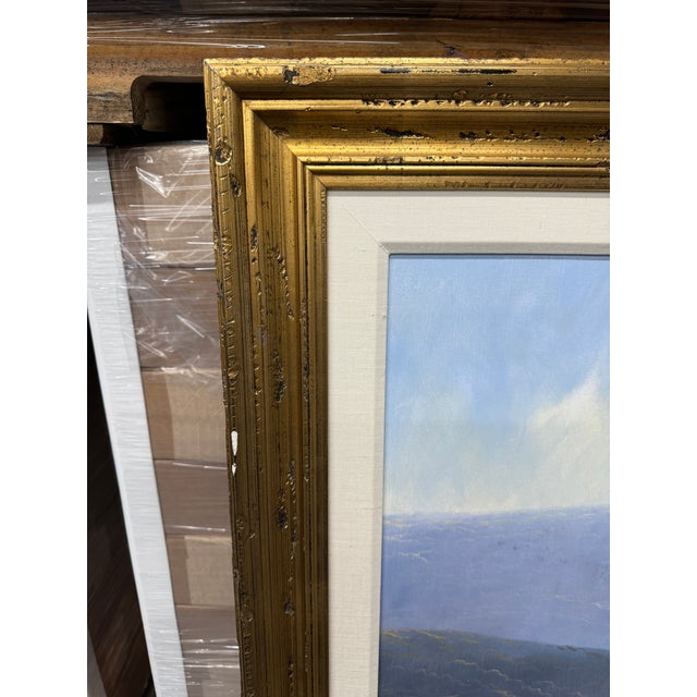 Late 20th Century Rural Landscape by Tomas Trillo, Original Oil on Canvas Matted & Framed, Signed With Certificate of Authenticity For Sale In Miami - Image 6 of 12