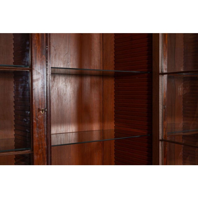 Antique English Glazed Mahogany Vitrine Cabinet, 1890 For Sale - Image 12 of 18