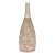 Hand-Crafted Artisan Bottle Shaped Brown and Cream Ceramic Vase with Dripping For Sale