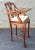 Brown Mid-Century Chippendale Style Carved Mahogany and Upholstered High Chair With Tray For Sale - Image 8 of 11